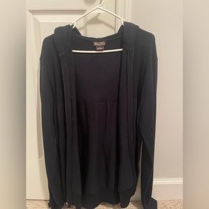 Navy Michael Michael Kors Zip-Up Wool Jacket